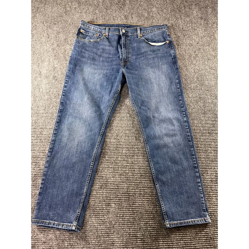 Levis 502 Regular Taper Jeans Mens 36x29 Blue Medium Wash Denim Pants
